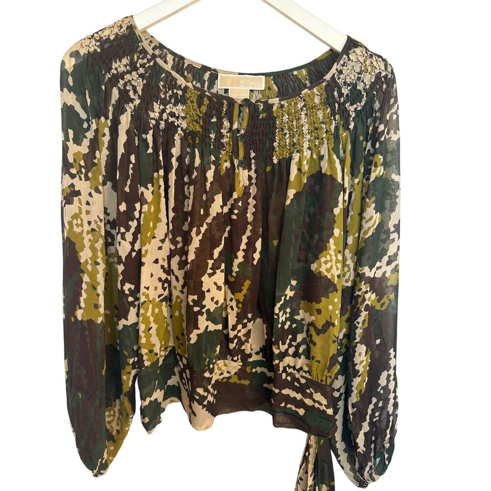 Michael Kors Multi Print Women's Blouse XL